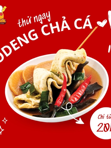 Thử ngay Odeng chả cá chuẩn vị Hàn tại HoBak!